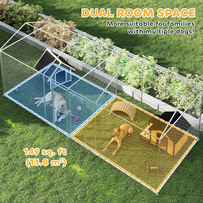 Outdoor Two-Room Dog Kennel