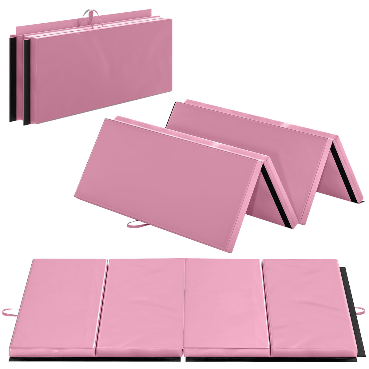 Foldable foam gymnastics exercise mat
