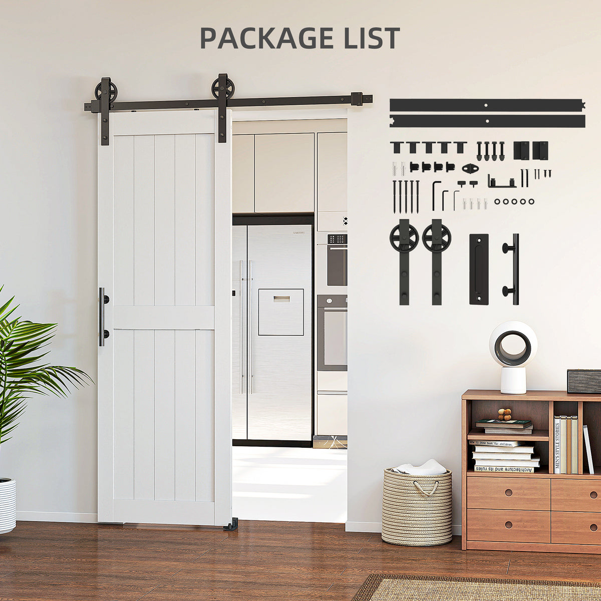 Waterproof sliding barn door
