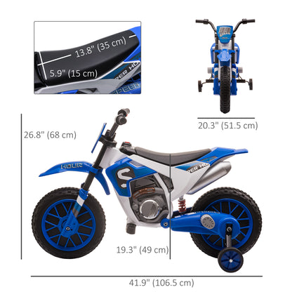 Electric motorcycle kids 12V removable wheels