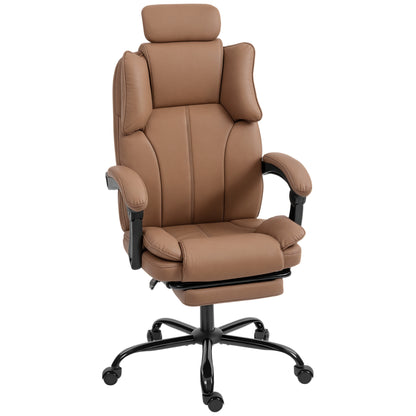 Ergonomic reclining office chair with footrest