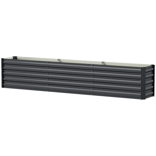 Galvanized Raised Garden Bed 240x40x45cm Outdoor Garden