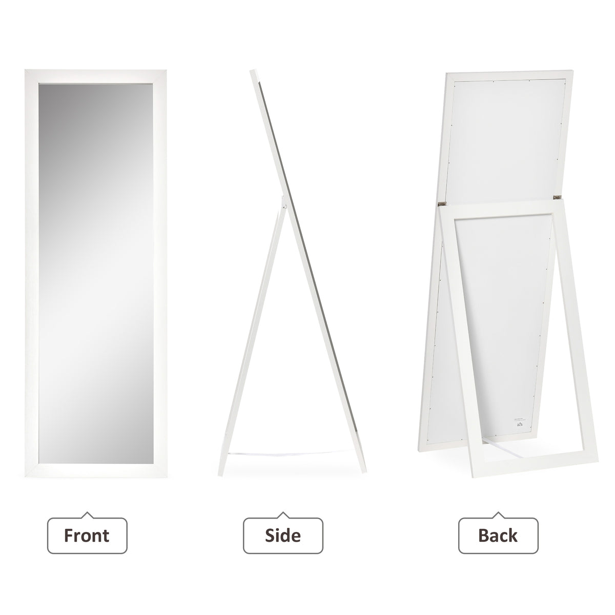 Full length rectangular mirror 58 x 20 inches with frame