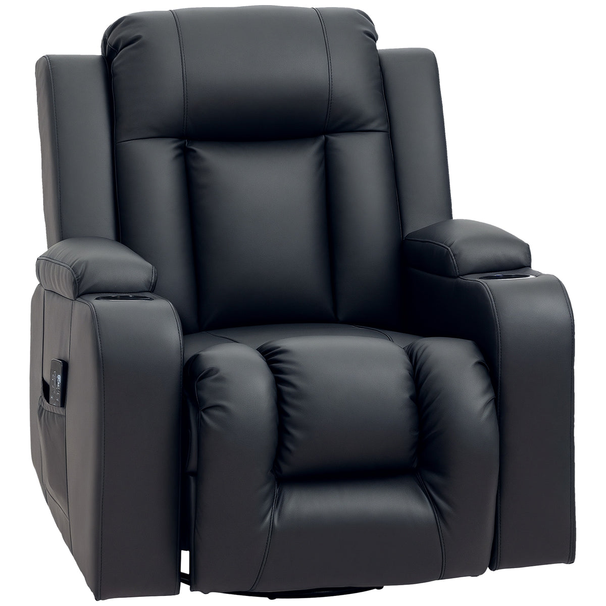 Swivel Massage Reclining Chair Faux Leather