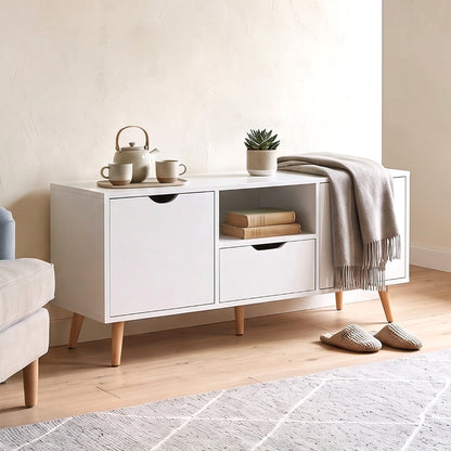 Modern TV stand with storage for 127 cm TV