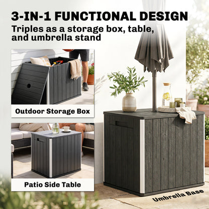 Outdoor storage box side table 114 L