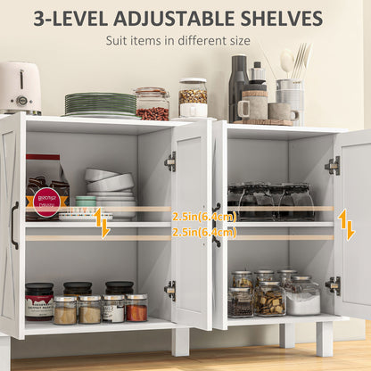 Kitchen sideboard barn door cabinet