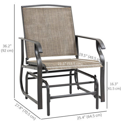 2-Piece Outdoor Glider Chairs Set — Grey