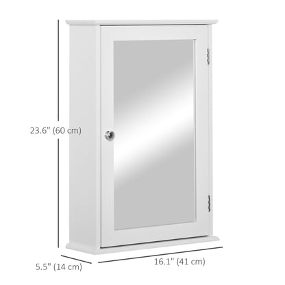 Wall-Mounted Medicine Cabinet with Mirror and Shelves