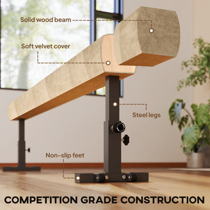226 cm Adjustable Balance Beam with Wheels