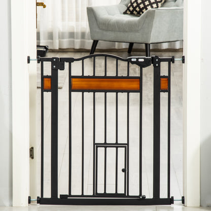Extra wide dog gate with cat door