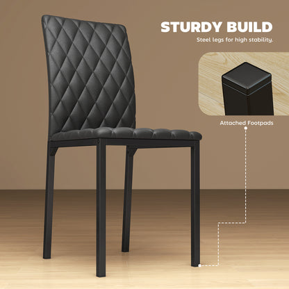 Juego de 4 sillas de comedor tapizadas