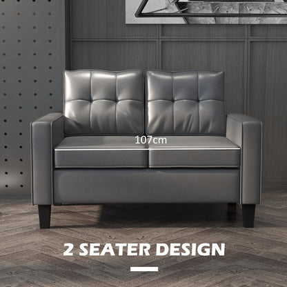 2-Seater Loveseat Faux Leather 51 inches