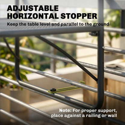 Adjustable Hanging Balcony Railing Table