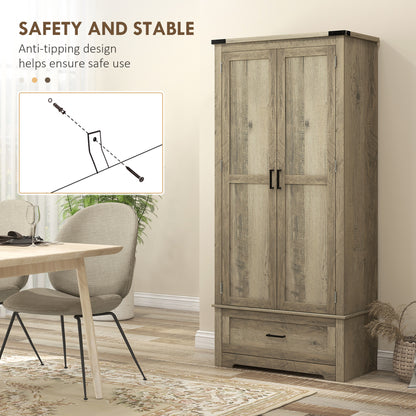 Farmhouse Kitchen Pantry Cabinet 69 in Tall