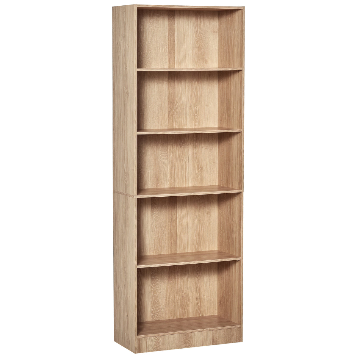 Biblioteca de 5 estantes con estantes ajustables