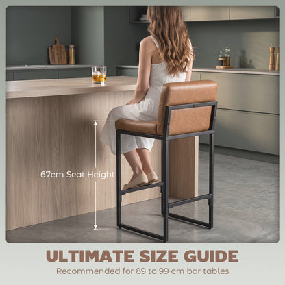 Retro Padded Bar Stools Set of 2