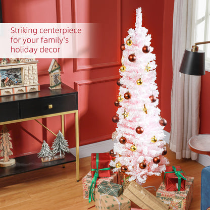Árbol de Navidad lápiz nevado plegable 183 cm