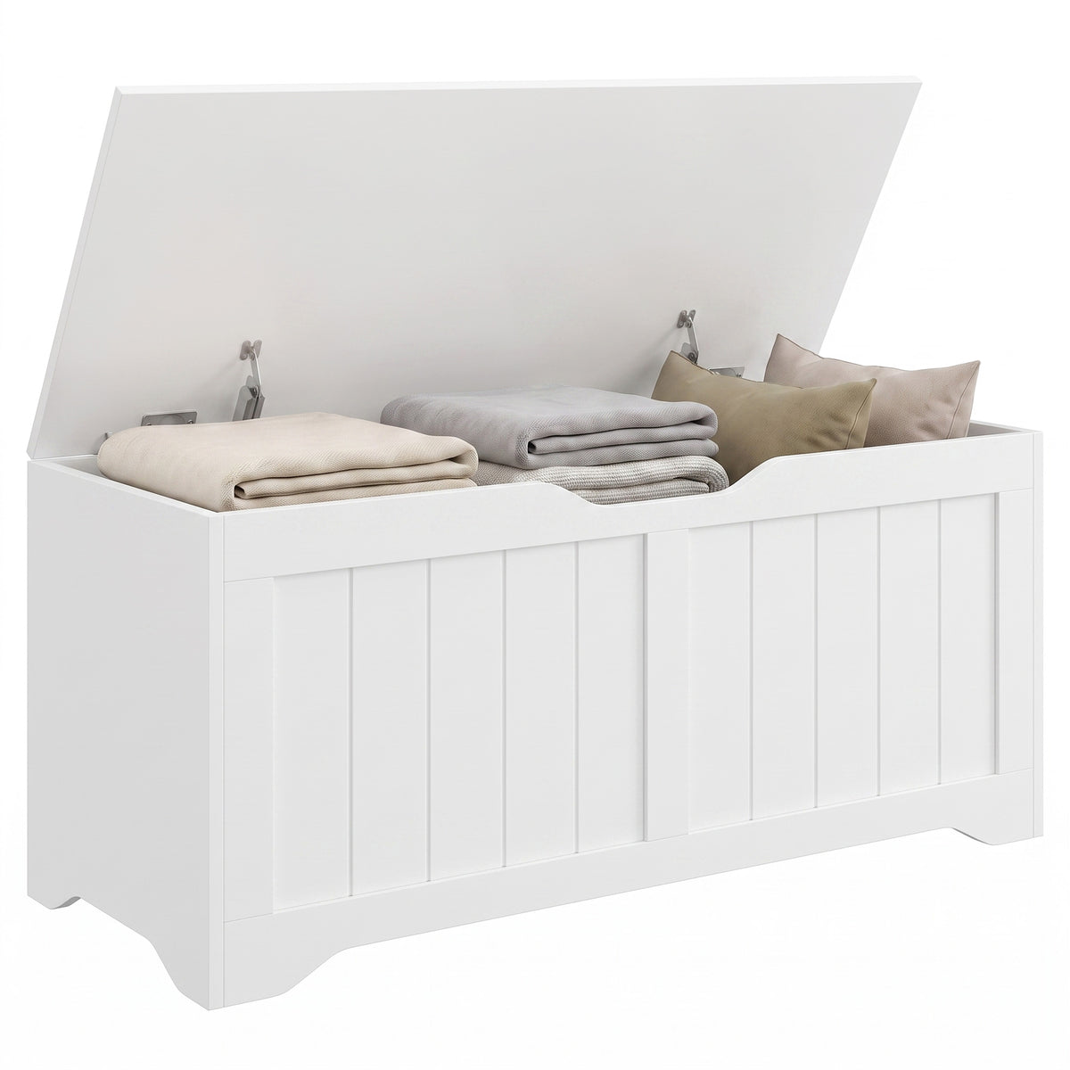 Lift-Top Storage Bench with Safety Hinges
