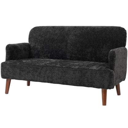 Loveseat 2 Seater Velvet Feel Fabric Thick Padding