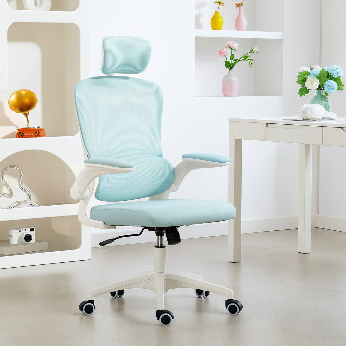 Ergonomic office chair high back rotatable headrest