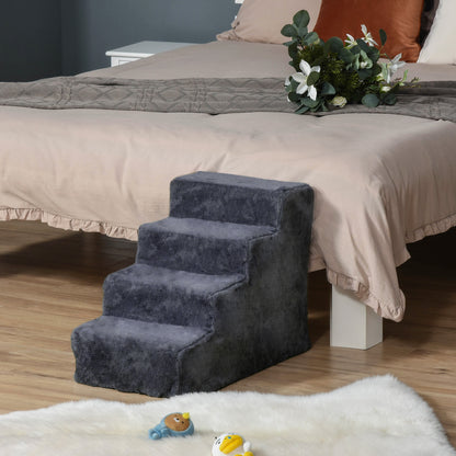 Escalera de 4 peldaños para perros con funda extraíble