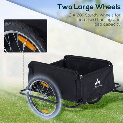 Foldable Cargo Bike Trailer with Removable Cover