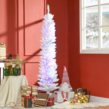 Prelit Pencil Artificial Christmas Tree LED Lights
