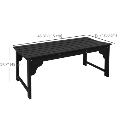 Wooden garden bench two-seater — natural