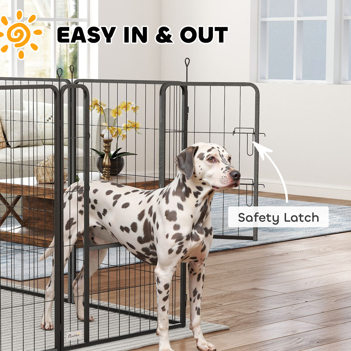 16-Panel dog playpen with strap