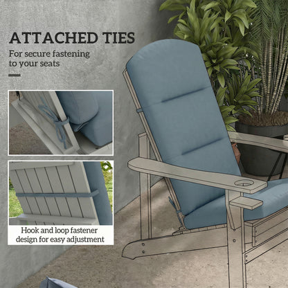 Cojín para silla Adirondack con respaldo y correas de sujeción