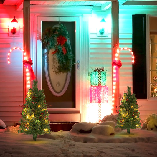 Árbol de Navidad artificial — Lote de 2