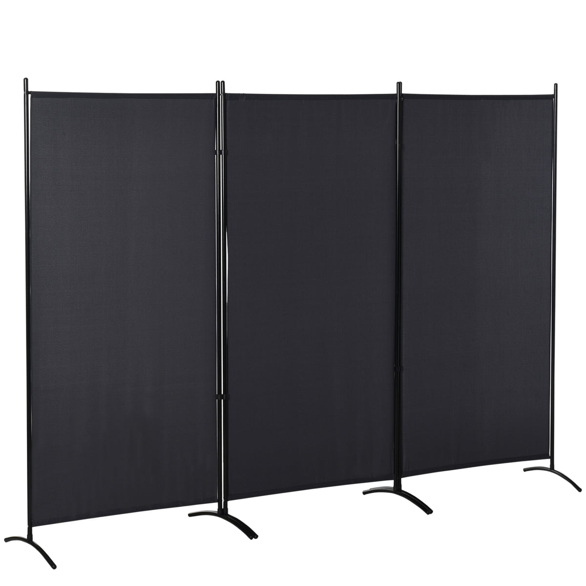 3-Panel Room Divider with Dual-Directional Hinges