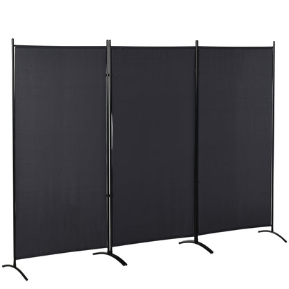 3-Panel Room Divider with Dual-Directional Hinges