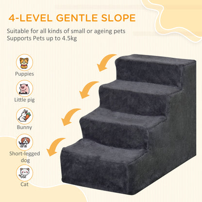 Escalera de 4 peldaños para perros con funda extraíble