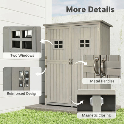 Wooden Garden Shed 4x1.5 ft with Double Doors