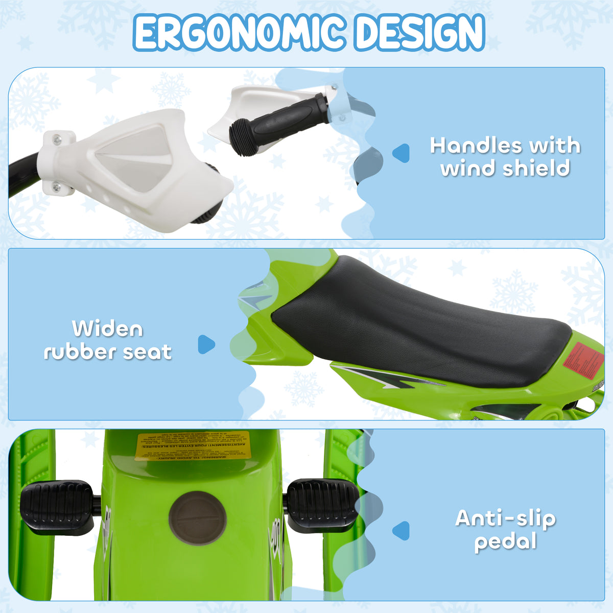 Trineo para niños con asiento acolchado