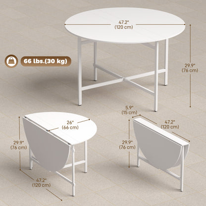 Round Folding Dining Table for Small Spaces