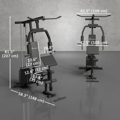 Multi-exercise home gym station