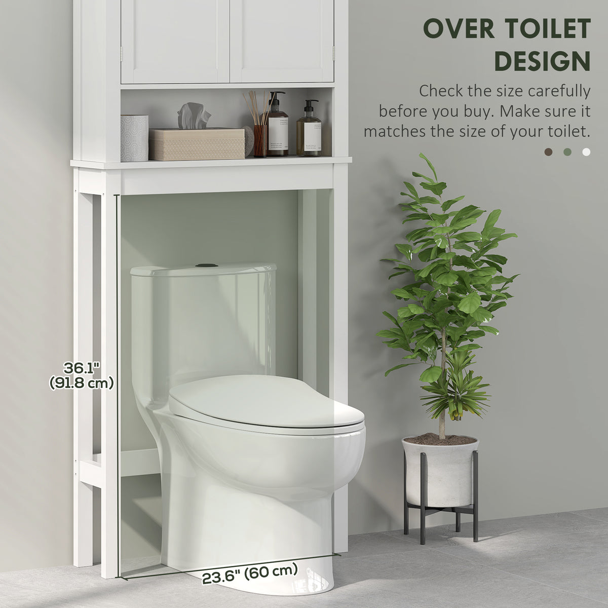 3-Tier Over Toilet Bathroom Storage Cabinet