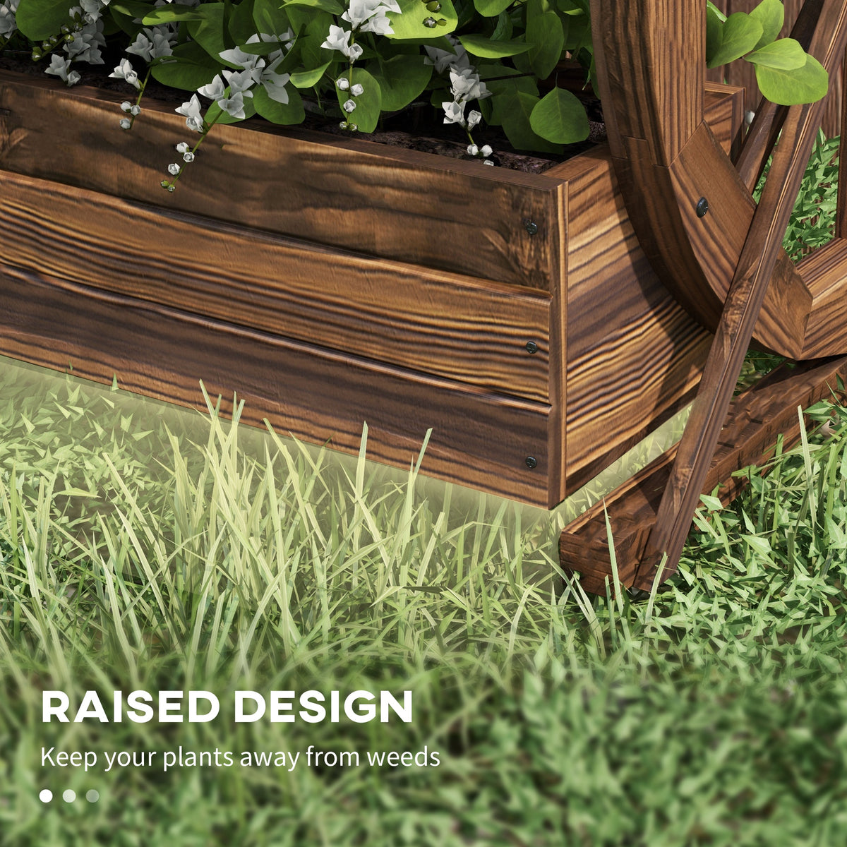 Two-Tier Raised Garden Planter Box — wagon style