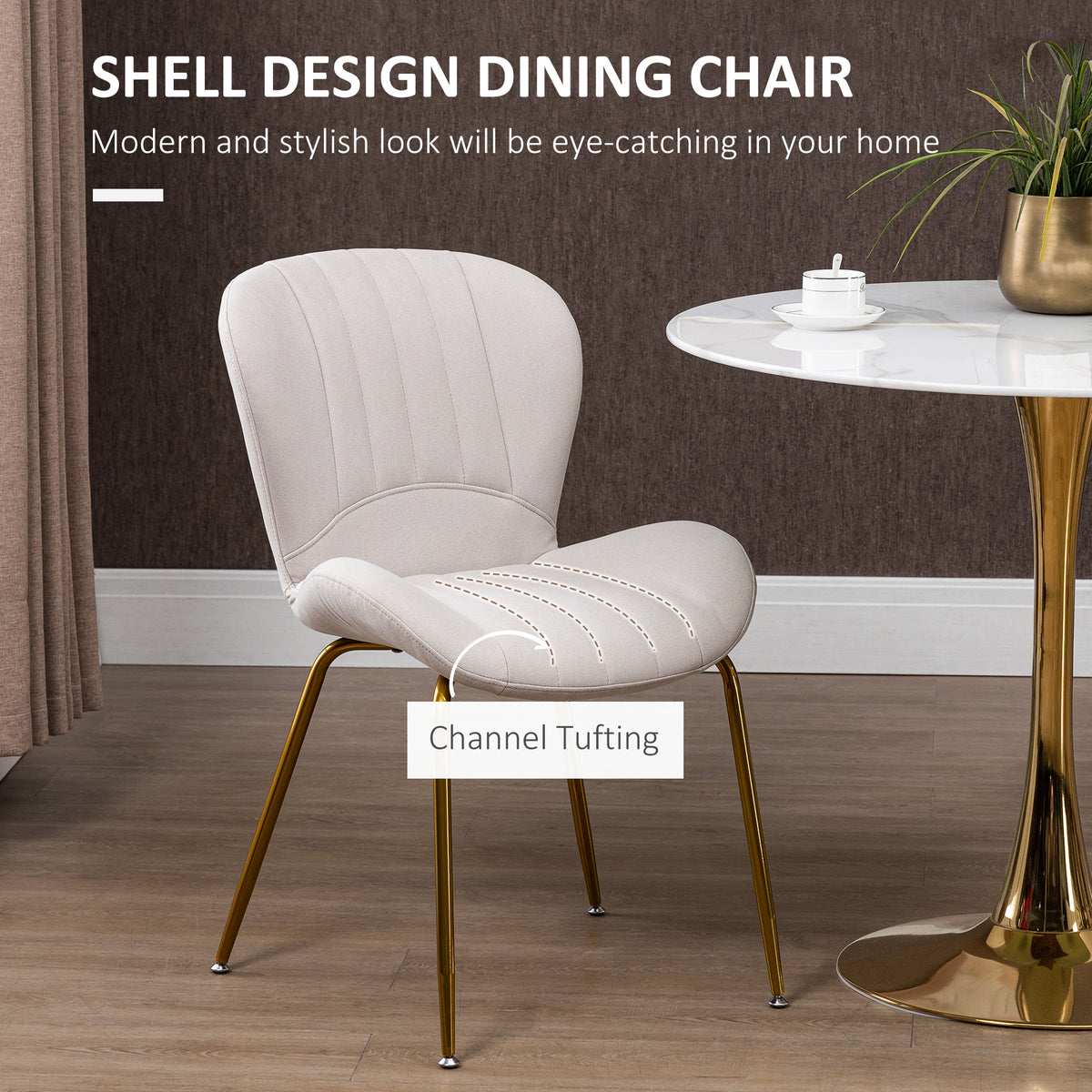 Shell-Back Dining Chairs Set of 2