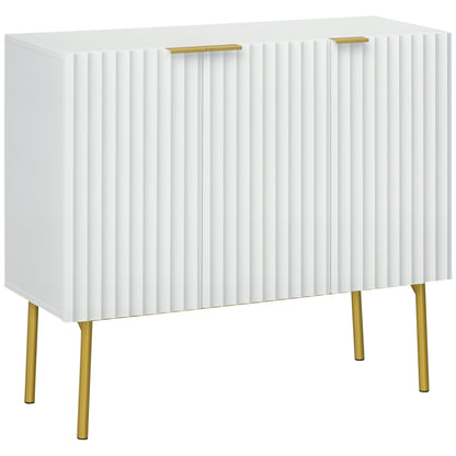 Modern storage cabinet with fluted doors