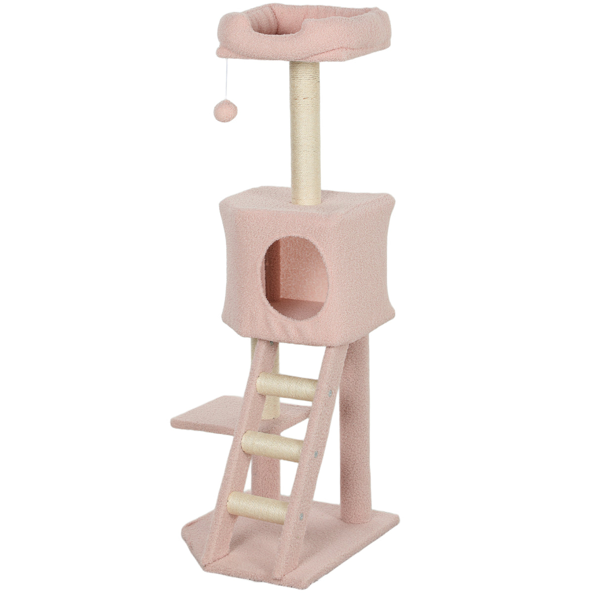 Árbol para gatos de varios niveles con caseta y rascadores de sisal