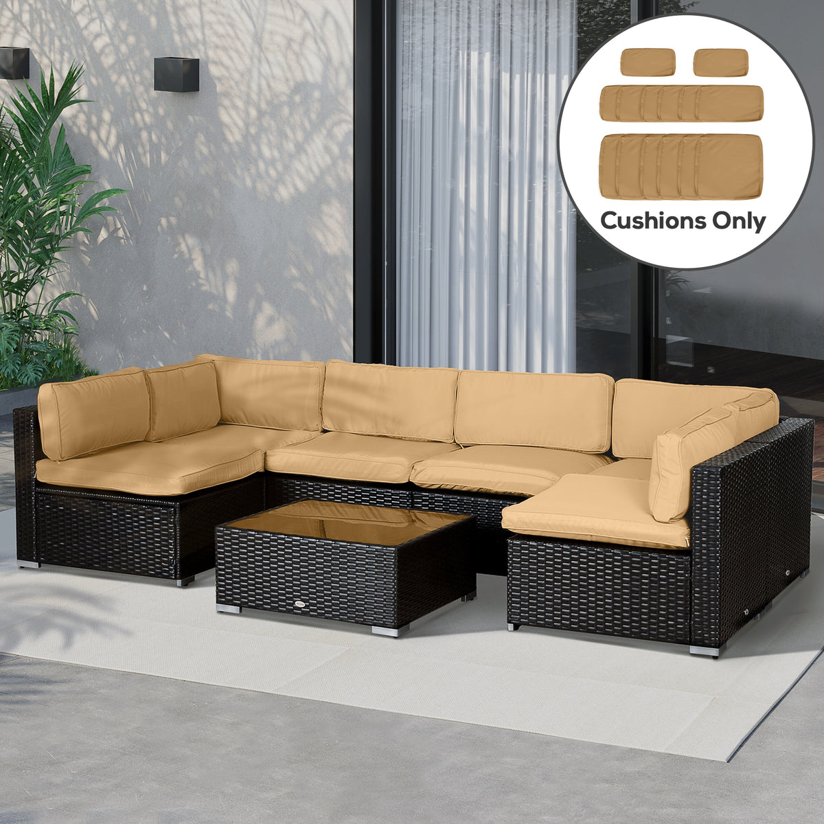 Patio cushion covers set 14 pieces polyester
