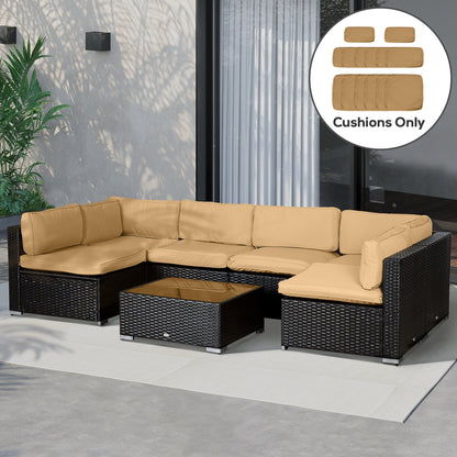 Patio cushion covers set 14 pieces polyester
