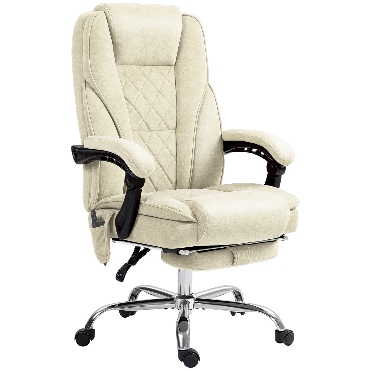 Silla de oficina de masaje reclinable con reposapiés ajustable