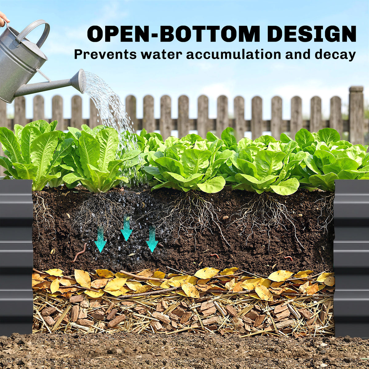 240x60x30cm Galvanized Steel Raised Garden Bed