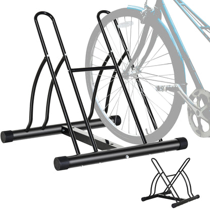 Soporte de suelo para dos bicicletas