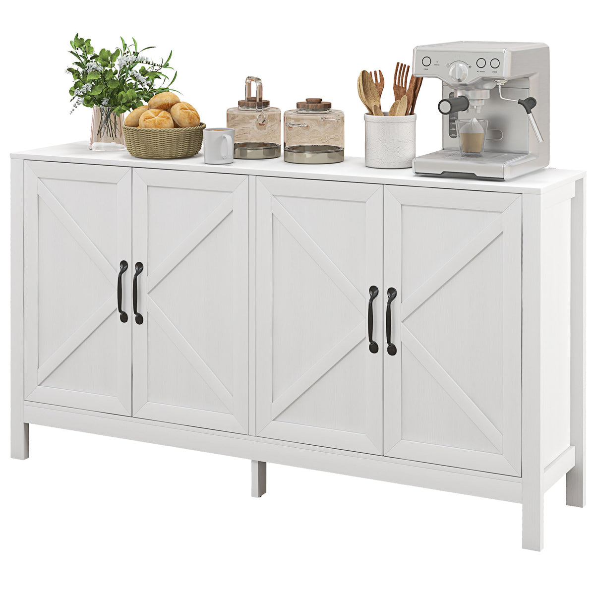 Farmhouse Buffet Sideboard with Barn Doors